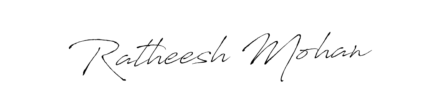How to make Ratheesh Mohan name signature. Use Antro_Vectra style for creating short signs online. This is the latest handwritten sign. Ratheesh Mohan signature style 6 images and pictures png
