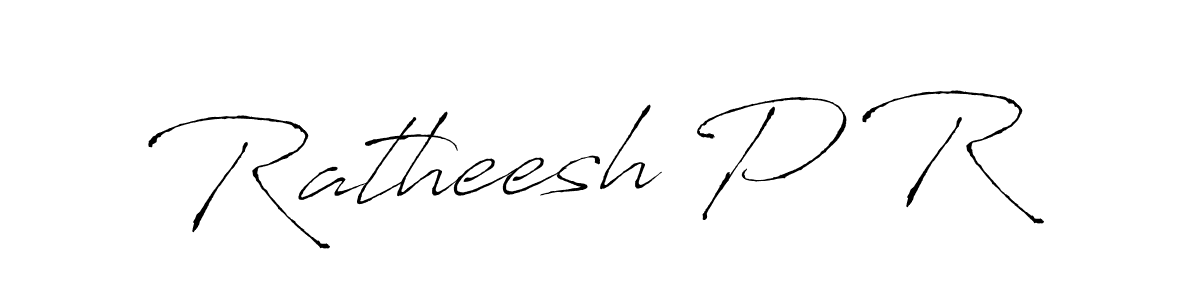 Make a beautiful signature design for name Ratheesh P R. With this signature (Antro_Vectra) style, you can create a handwritten signature for free. Ratheesh P R signature style 6 images and pictures png