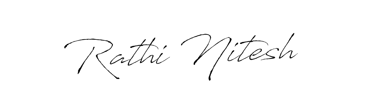 How to make Rathi Nitesh name signature. Use Antro_Vectra style for creating short signs online. This is the latest handwritten sign. Rathi Nitesh signature style 6 images and pictures png