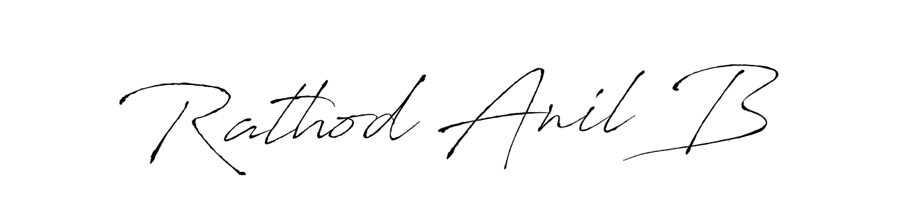 Create a beautiful signature design for name Rathod Anil B. With this signature (Antro_Vectra) fonts, you can make a handwritten signature for free. Rathod Anil B signature style 6 images and pictures png