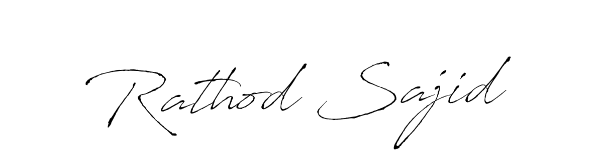 How to make Rathod Sajid name signature. Use Antro_Vectra style for creating short signs online. This is the latest handwritten sign. Rathod Sajid signature style 6 images and pictures png