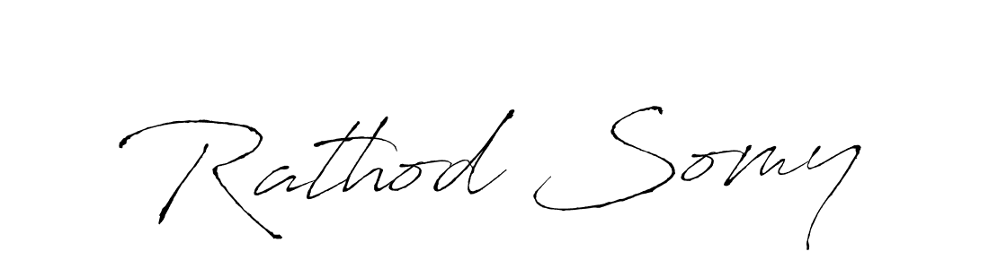 Design your own signature with our free online signature maker. With this signature software, you can create a handwritten (Antro_Vectra) signature for name Rathod Somy. Rathod Somy signature style 6 images and pictures png