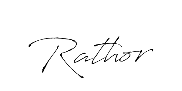 Design your own signature with our free online signature maker. With this signature software, you can create a handwritten (Antro_Vectra) signature for name Rathor. Rathor signature style 6 images and pictures png