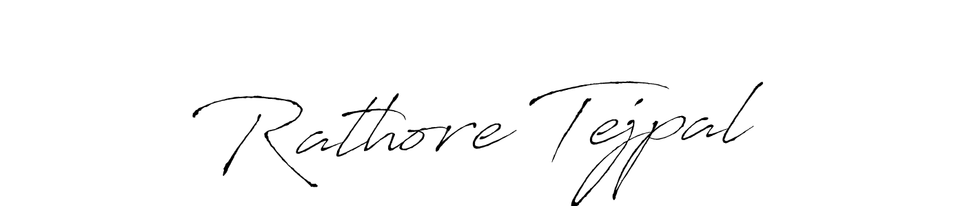 How to make Rathore Tejpal name signature. Use Antro_Vectra style for creating short signs online. This is the latest handwritten sign. Rathore Tejpal signature style 6 images and pictures png