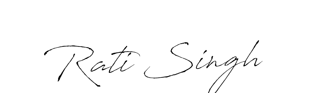 Create a beautiful signature design for name Rati Singh. With this signature (Antro_Vectra) fonts, you can make a handwritten signature for free. Rati Singh signature style 6 images and pictures png