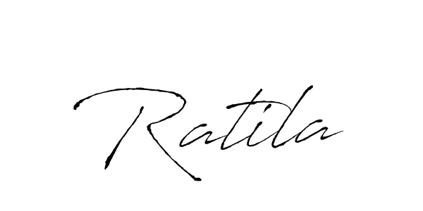 Design your own signature with our free online signature maker. With this signature software, you can create a handwritten (Antro_Vectra) signature for name Ratila. Ratila signature style 6 images and pictures png