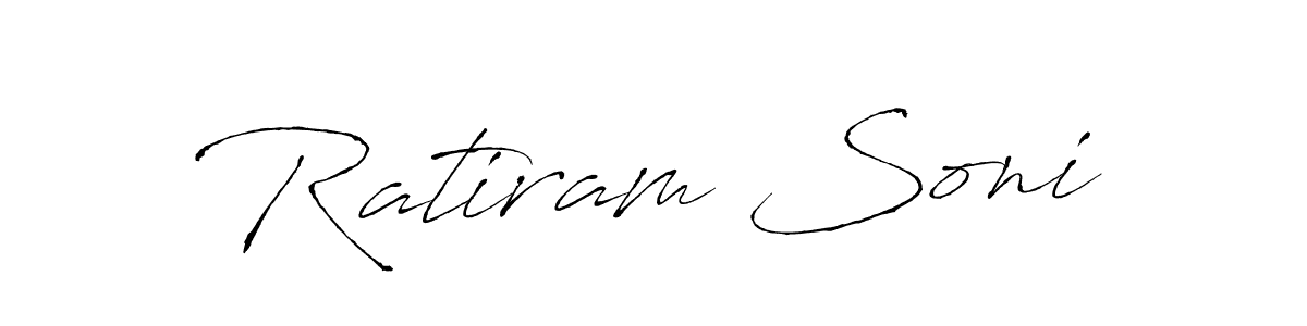 Create a beautiful signature design for name Ratiram Soni. With this signature (Antro_Vectra) fonts, you can make a handwritten signature for free. Ratiram Soni signature style 6 images and pictures png