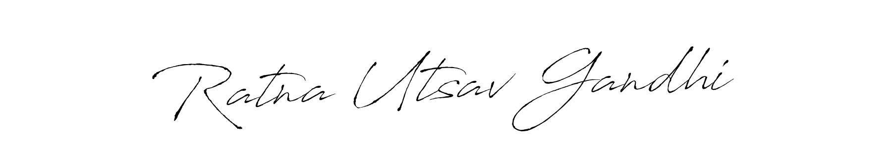 Create a beautiful signature design for name Ratna Utsav Gandhi. With this signature (Antro_Vectra) fonts, you can make a handwritten signature for free. Ratna Utsav Gandhi signature style 6 images and pictures png