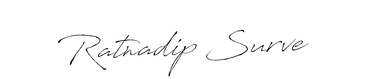 Ratnadip Surve stylish signature style. Best Handwritten Sign (Antro_Vectra) for my name. Handwritten Signature Collection Ideas for my name Ratnadip Surve. Ratnadip Surve signature style 6 images and pictures png