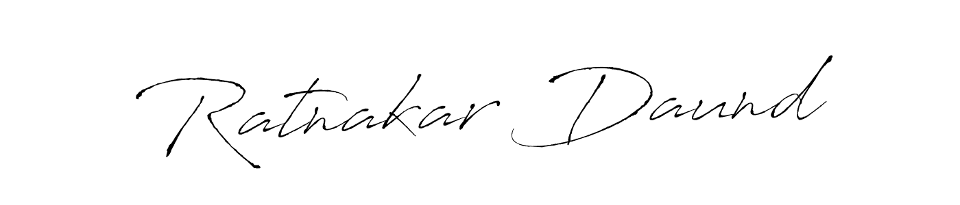 How to make Ratnakar Daund name signature. Use Antro_Vectra style for creating short signs online. This is the latest handwritten sign. Ratnakar Daund signature style 6 images and pictures png