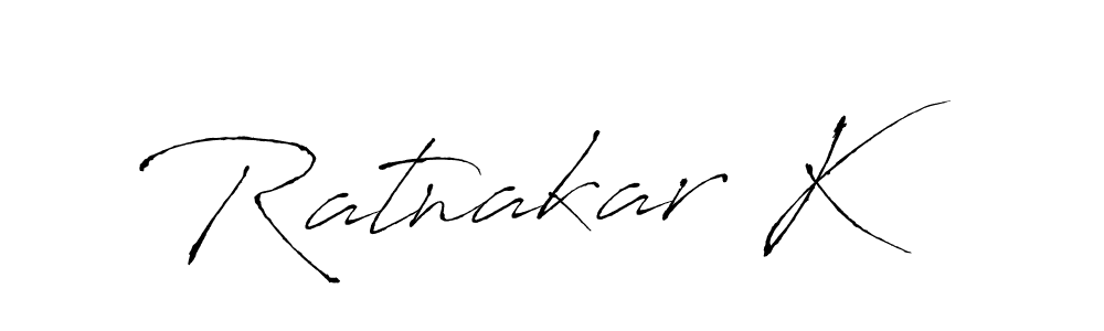 Ratnakar K stylish signature style. Best Handwritten Sign (Antro_Vectra) for my name. Handwritten Signature Collection Ideas for my name Ratnakar K. Ratnakar K signature style 6 images and pictures png