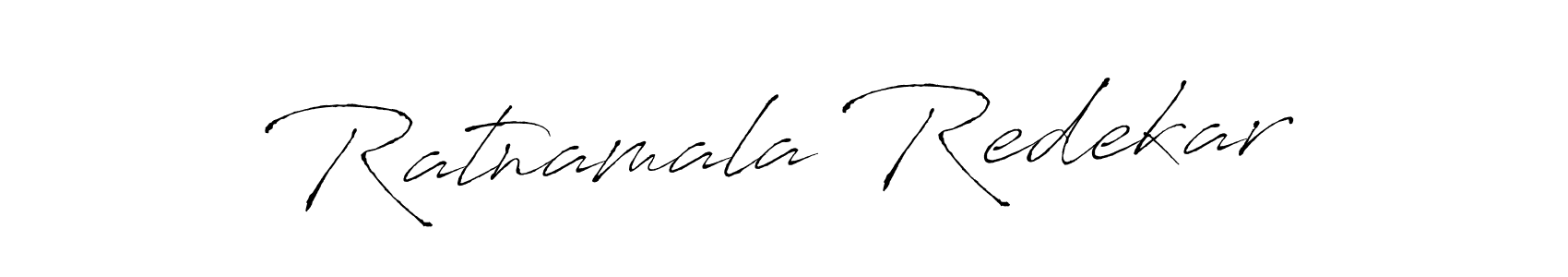 How to make Ratnamala Redekar name signature. Use Antro_Vectra style for creating short signs online. This is the latest handwritten sign. Ratnamala Redekar signature style 6 images and pictures png