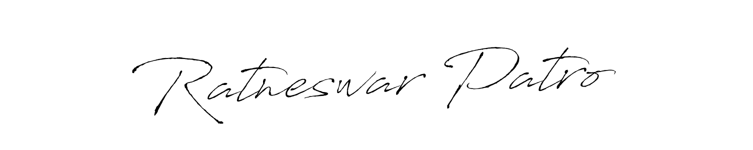 How to make Ratneswar Patro name signature. Use Antro_Vectra style for creating short signs online. This is the latest handwritten sign. Ratneswar Patro signature style 6 images and pictures png