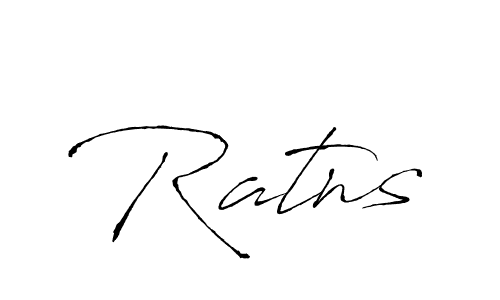 Use a signature maker to create a handwritten signature online. With this signature software, you can design (Antro_Vectra) your own signature for name Ratns. Ratns signature style 6 images and pictures png