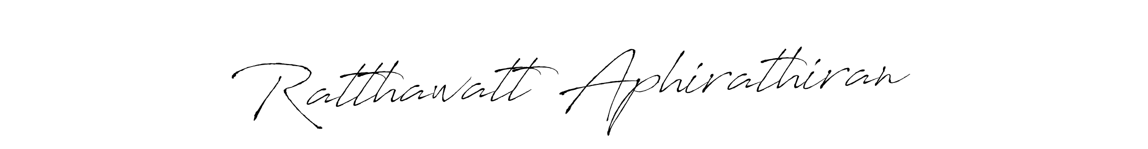 How to make Ratthawatt Aphirathiran name signature. Use Antro_Vectra style for creating short signs online. This is the latest handwritten sign. Ratthawatt Aphirathiran signature style 6 images and pictures png