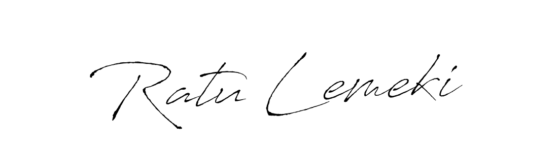 Also we have Ratu Lemeki name is the best signature style. Create professional handwritten signature collection using Antro_Vectra autograph style. Ratu Lemeki signature style 6 images and pictures png