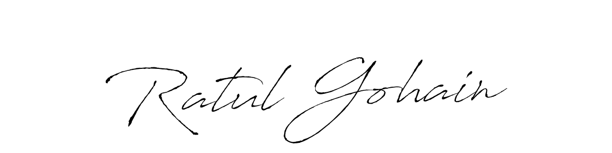 Create a beautiful signature design for name Ratul Gohain. With this signature (Antro_Vectra) fonts, you can make a handwritten signature for free. Ratul Gohain signature style 6 images and pictures png