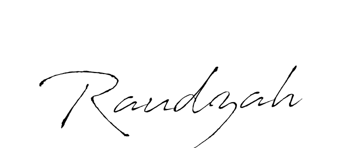 Make a beautiful signature design for name Raudzah. With this signature (Antro_Vectra) style, you can create a handwritten signature for free. Raudzah signature style 6 images and pictures png