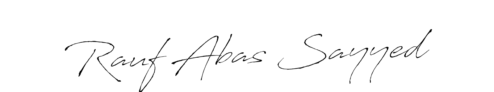 Make a short Rauf Abas Sayyed signature style. Manage your documents anywhere anytime using Antro_Vectra. Create and add eSignatures, submit forms, share and send files easily. Rauf Abas Sayyed signature style 6 images and pictures png