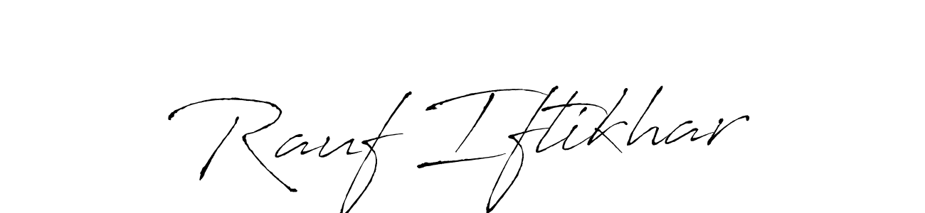 This is the best signature style for the Rauf Iftikhar name. Also you like these signature font (Antro_Vectra). Mix name signature. Rauf Iftikhar signature style 6 images and pictures png