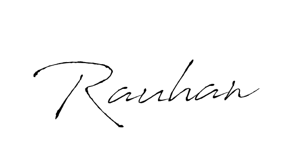 Make a beautiful signature design for name Rauhan. With this signature (Antro_Vectra) style, you can create a handwritten signature for free. Rauhan signature style 6 images and pictures png
