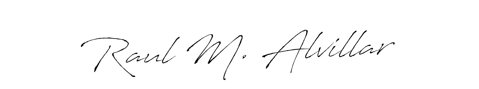 How to make Raul M. Alvillar signature? Antro_Vectra is a professional autograph style. Create handwritten signature for Raul M. Alvillar name. Raul M. Alvillar signature style 6 images and pictures png