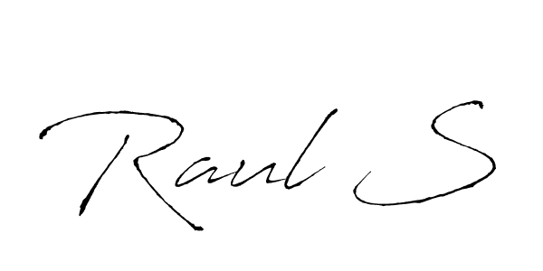 Create a beautiful signature design for name Raul S. With this signature (Antro_Vectra) fonts, you can make a handwritten signature for free. Raul S signature style 6 images and pictures png