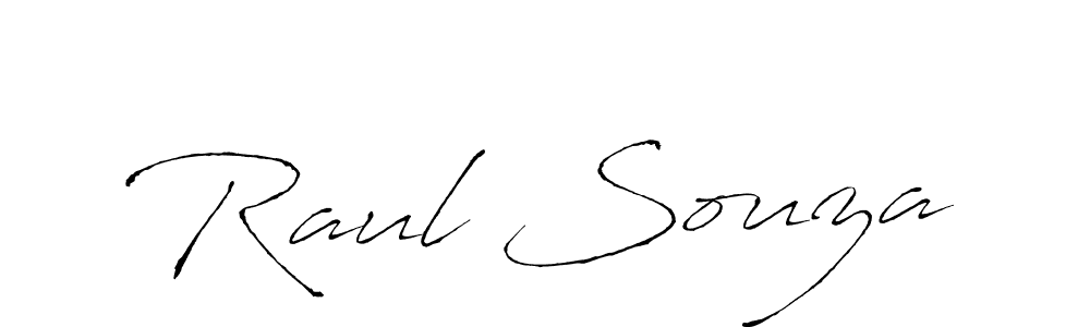 Design your own signature with our free online signature maker. With this signature software, you can create a handwritten (Antro_Vectra) signature for name Raul Souza. Raul Souza signature style 6 images and pictures png