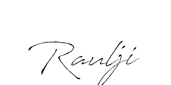 Create a beautiful signature design for name Raulji. With this signature (Antro_Vectra) fonts, you can make a handwritten signature for free. Raulji signature style 6 images and pictures png