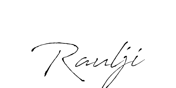 Create a beautiful signature design for name Raulji. With this signature (Antro_Vectra) fonts, you can make a handwritten signature for free. Raulji signature style 6 images and pictures png