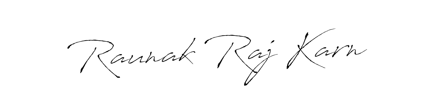 You should practise on your own different ways (Antro_Vectra) to write your name (Raunak Raj Karn) in signature. don't let someone else do it for you. Raunak Raj Karn signature style 6 images and pictures png
