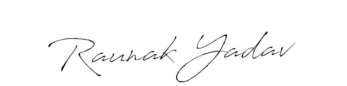 Create a beautiful signature design for name Raunak Yadav. With this signature (Antro_Vectra) fonts, you can make a handwritten signature for free. Raunak Yadav signature style 6 images and pictures png