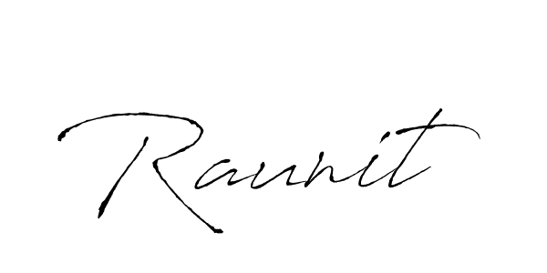 Raunit stylish signature style. Best Handwritten Sign (Antro_Vectra) for my name. Handwritten Signature Collection Ideas for my name Raunit. Raunit signature style 6 images and pictures png