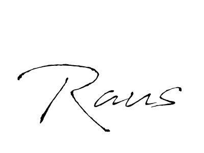 Design your own signature with our free online signature maker. With this signature software, you can create a handwritten (Antro_Vectra) signature for name Raus. Raus signature style 6 images and pictures png