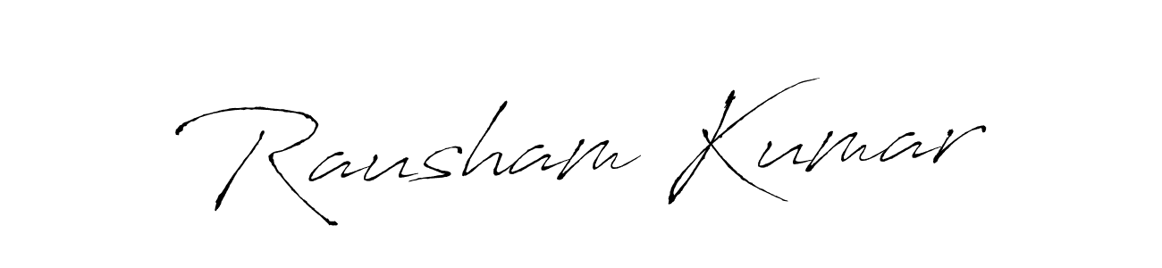 Create a beautiful signature design for name Rausham Kumar. With this signature (Antro_Vectra) fonts, you can make a handwritten signature for free. Rausham Kumar signature style 6 images and pictures png