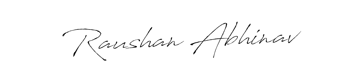 The best way (Antro_Vectra) to make a short signature is to pick only two or three words in your name. The name Raushan Abhinav include a total of six letters. For converting this name. Raushan Abhinav signature style 6 images and pictures png