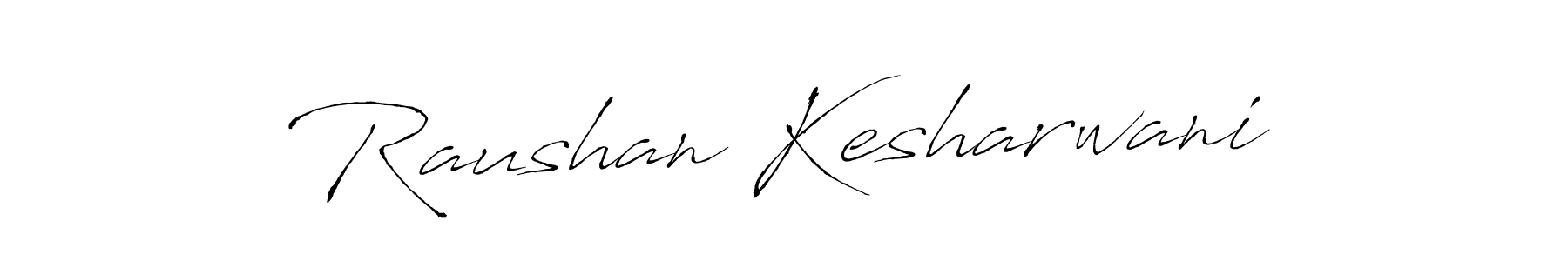 Make a beautiful signature design for name Raushan Kesharwani. With this signature (Antro_Vectra) style, you can create a handwritten signature for free. Raushan Kesharwani signature style 6 images and pictures png