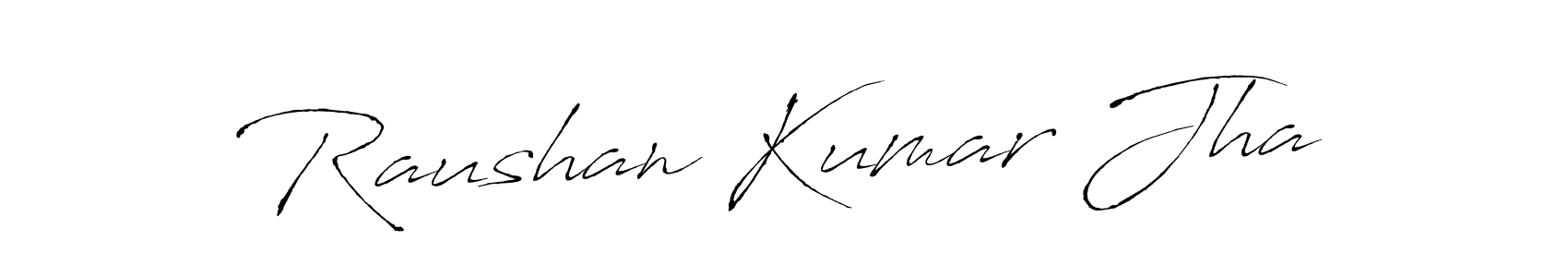 Make a beautiful signature design for name Raushan Kumar Jha. With this signature (Antro_Vectra) style, you can create a handwritten signature for free. Raushan Kumar Jha signature style 6 images and pictures png