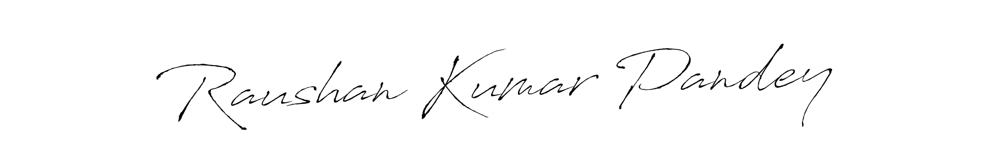 How to make Raushan Kumar Pandey name signature. Use Antro_Vectra style for creating short signs online. This is the latest handwritten sign. Raushan Kumar Pandey signature style 6 images and pictures png