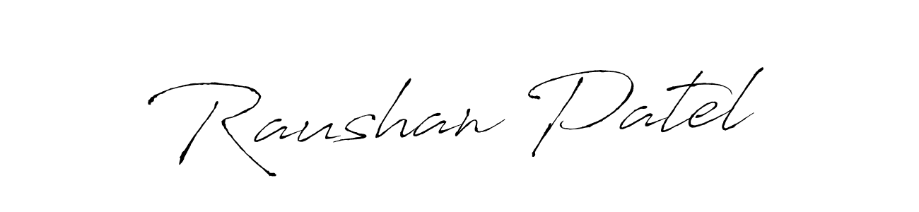 Raushan Patel stylish signature style. Best Handwritten Sign (Antro_Vectra) for my name. Handwritten Signature Collection Ideas for my name Raushan Patel. Raushan Patel signature style 6 images and pictures png