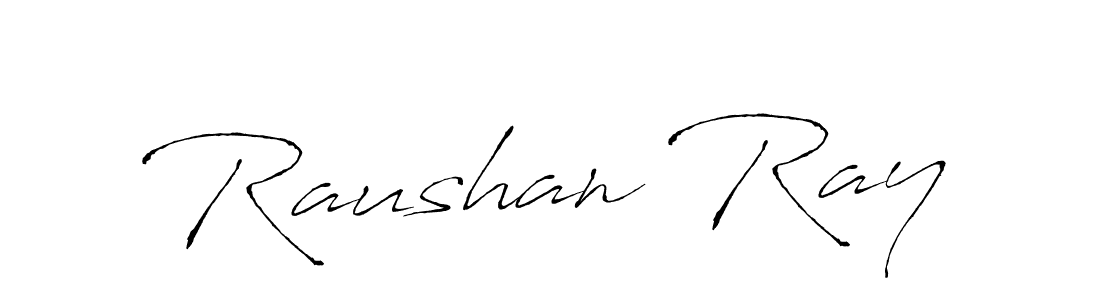 Make a beautiful signature design for name Raushan Ray. With this signature (Antro_Vectra) style, you can create a handwritten signature for free. Raushan Ray signature style 6 images and pictures png