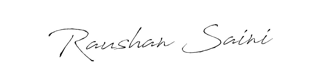 The best way (Antro_Vectra) to make a short signature is to pick only two or three words in your name. The name Raushan Saini include a total of six letters. For converting this name. Raushan Saini signature style 6 images and pictures png