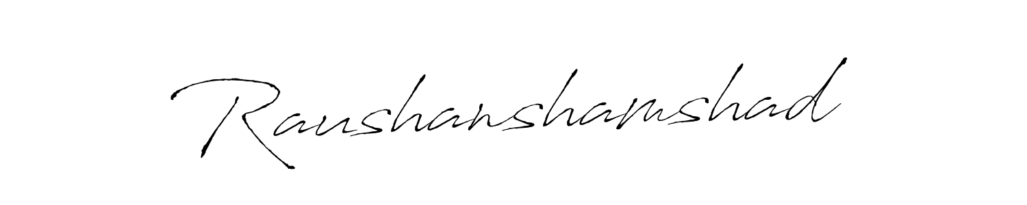 Raushanshamshad stylish signature style. Best Handwritten Sign (Antro_Vectra) for my name. Handwritten Signature Collection Ideas for my name Raushanshamshad. Raushanshamshad signature style 6 images and pictures png