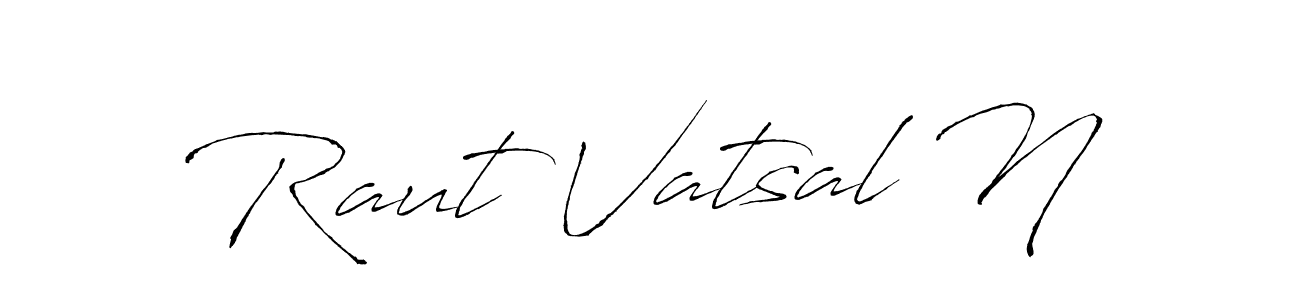 Make a beautiful signature design for name Raut Vatsal N. With this signature (Antro_Vectra) style, you can create a handwritten signature for free. Raut Vatsal N signature style 6 images and pictures png