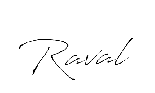 Design your own signature with our free online signature maker. With this signature software, you can create a handwritten (Antro_Vectra) signature for name Raval. Raval signature style 6 images and pictures png