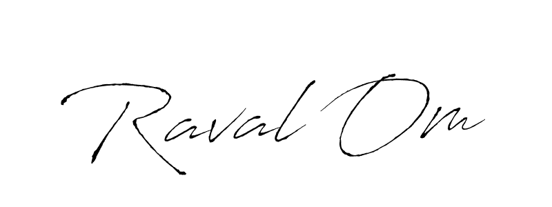 How to make Raval Om name signature. Use Antro_Vectra style for creating short signs online. This is the latest handwritten sign. Raval Om signature style 6 images and pictures png