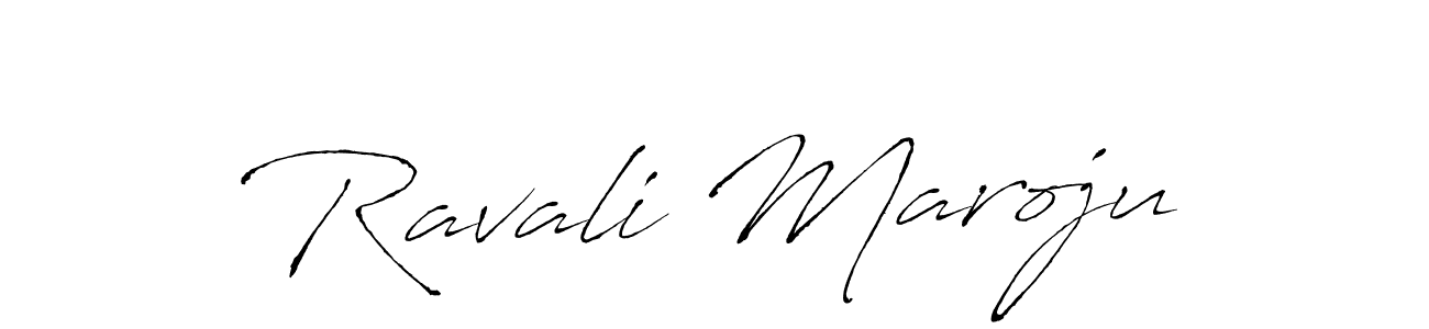 Create a beautiful signature design for name Ravali Maroju. With this signature (Antro_Vectra) fonts, you can make a handwritten signature for free. Ravali Maroju signature style 6 images and pictures png