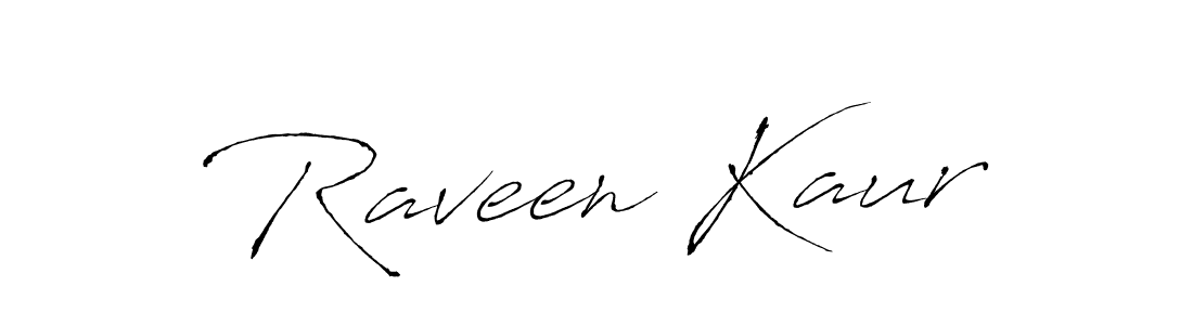 Make a beautiful signature design for name Raveen Kaur. With this signature (Antro_Vectra) style, you can create a handwritten signature for free. Raveen Kaur signature style 6 images and pictures png