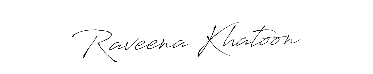 Design your own signature with our free online signature maker. With this signature software, you can create a handwritten (Antro_Vectra) signature for name Raveena Khatoon. Raveena Khatoon signature style 6 images and pictures png