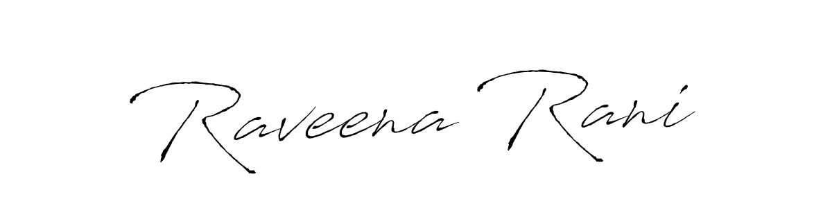 Design your own signature with our free online signature maker. With this signature software, you can create a handwritten (Antro_Vectra) signature for name Raveena Rani. Raveena Rani signature style 6 images and pictures png